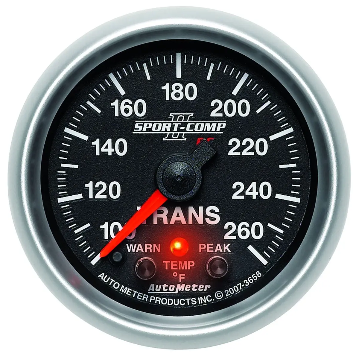 Autometer Sport-Comp Ii Transmission Temperature Gauge With White Dial (Au3658) 1