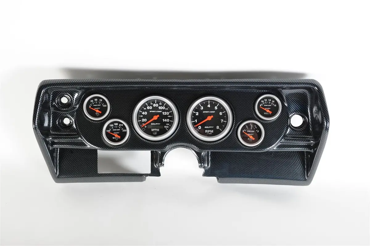Classic Thunder Road Custom Instrument Cluster – Autometer Gauges, Vintage-Styled Dashboard Panel 1