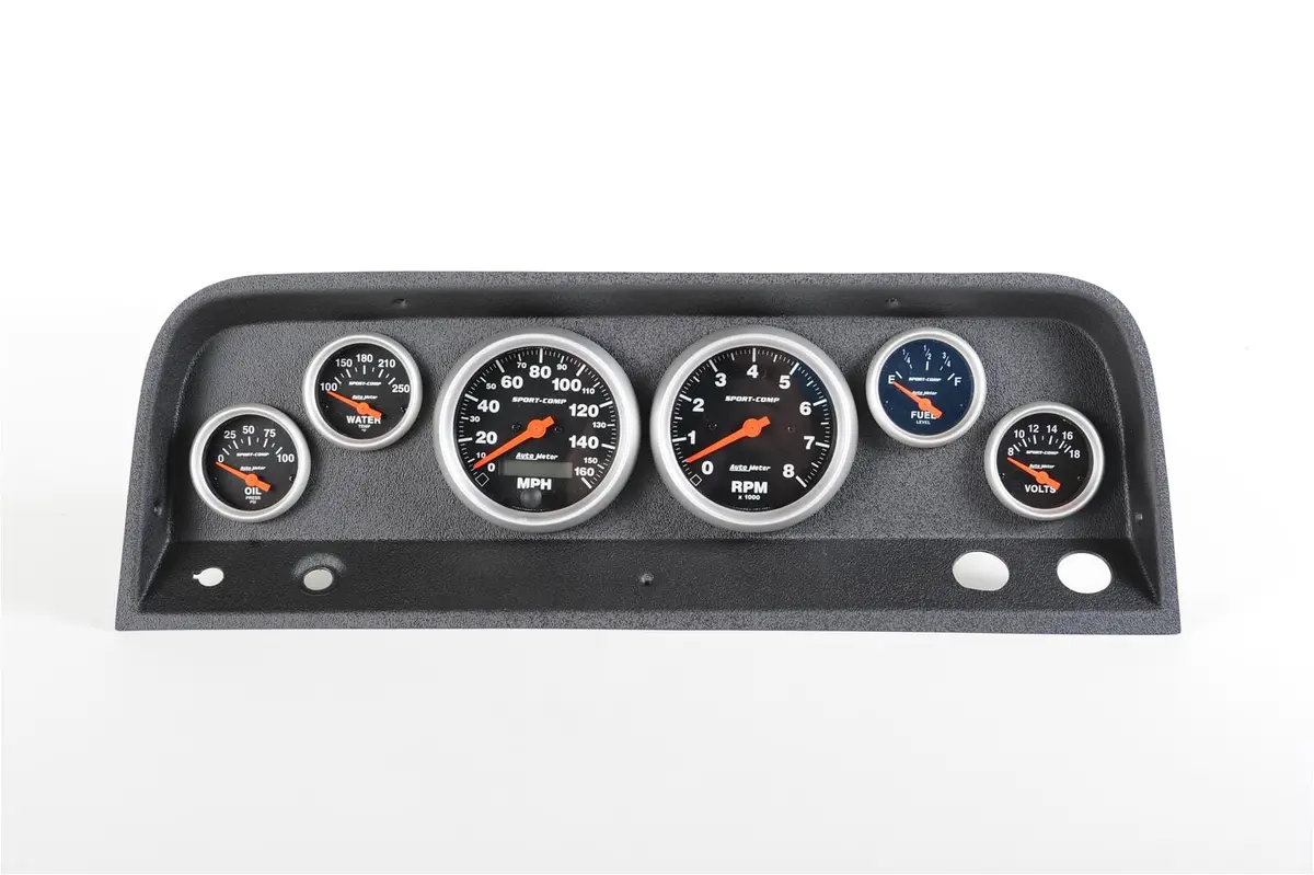 Classic Thunder Road 107640911 Dash Panel Featuring Integrated Autometer Gauges 1