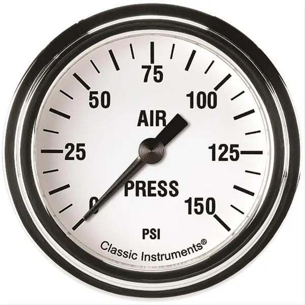 Classic Instruments Wh318Slf White Hot Series Analog Gauge – 3-3/8" 1