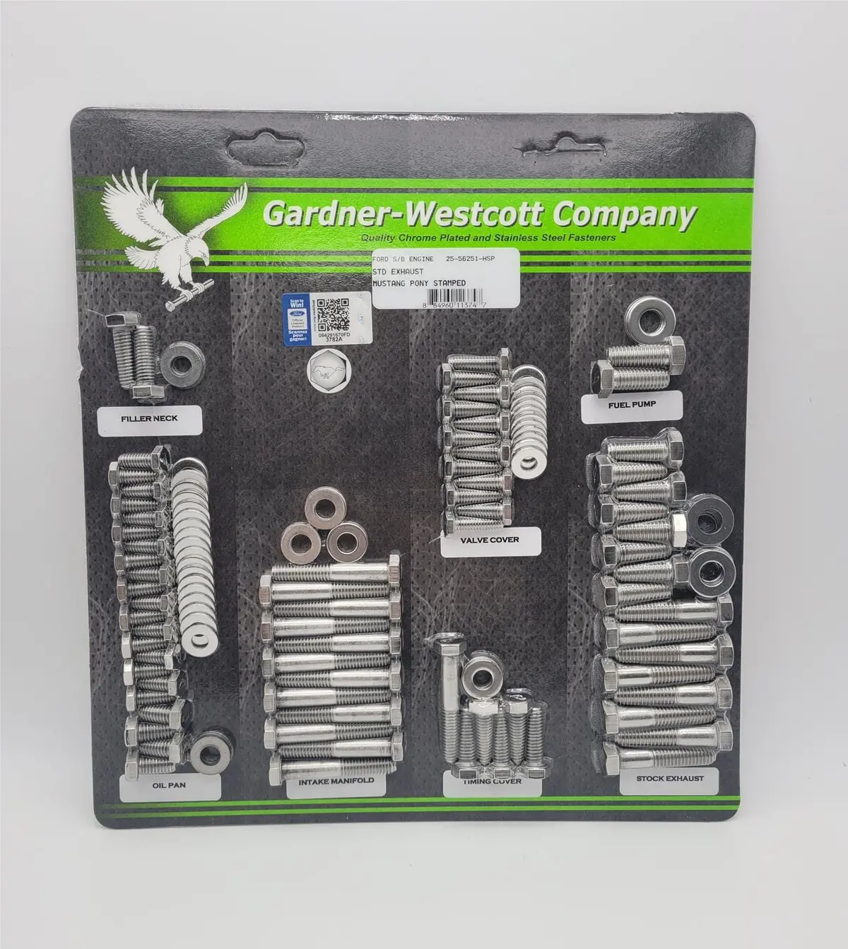 Gardner-Westcott 25-56251-Hsp Chrome Engine Dress-Up Bolt Kit 1