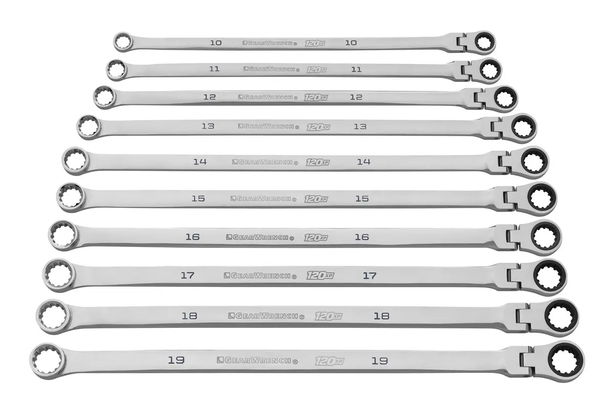 Gearwrench 86126 120Xp Flex-Head Ratcheting Combination Wrench Set 1