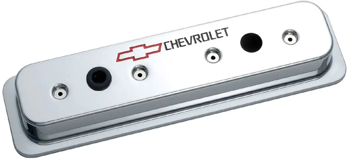 Chrome Die-Cast Chevrolet Valve Covers With Center Hold-Down Design Pr141-132 1