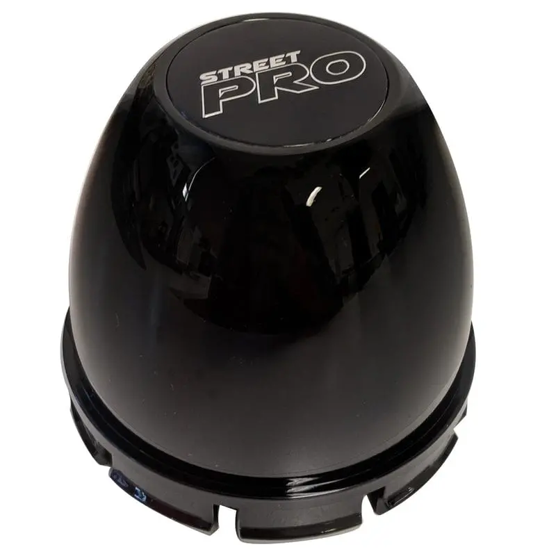 Street Pro Black Center Cap With Centerline Push-In Design And Logo Decal 1
